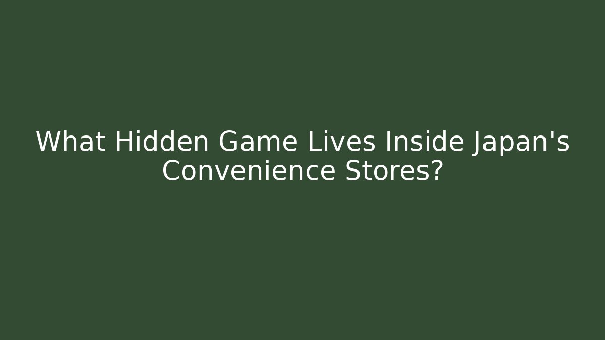 What Hidden Game Lives Inside Japan's Convenience Stores? - Critter Realm
