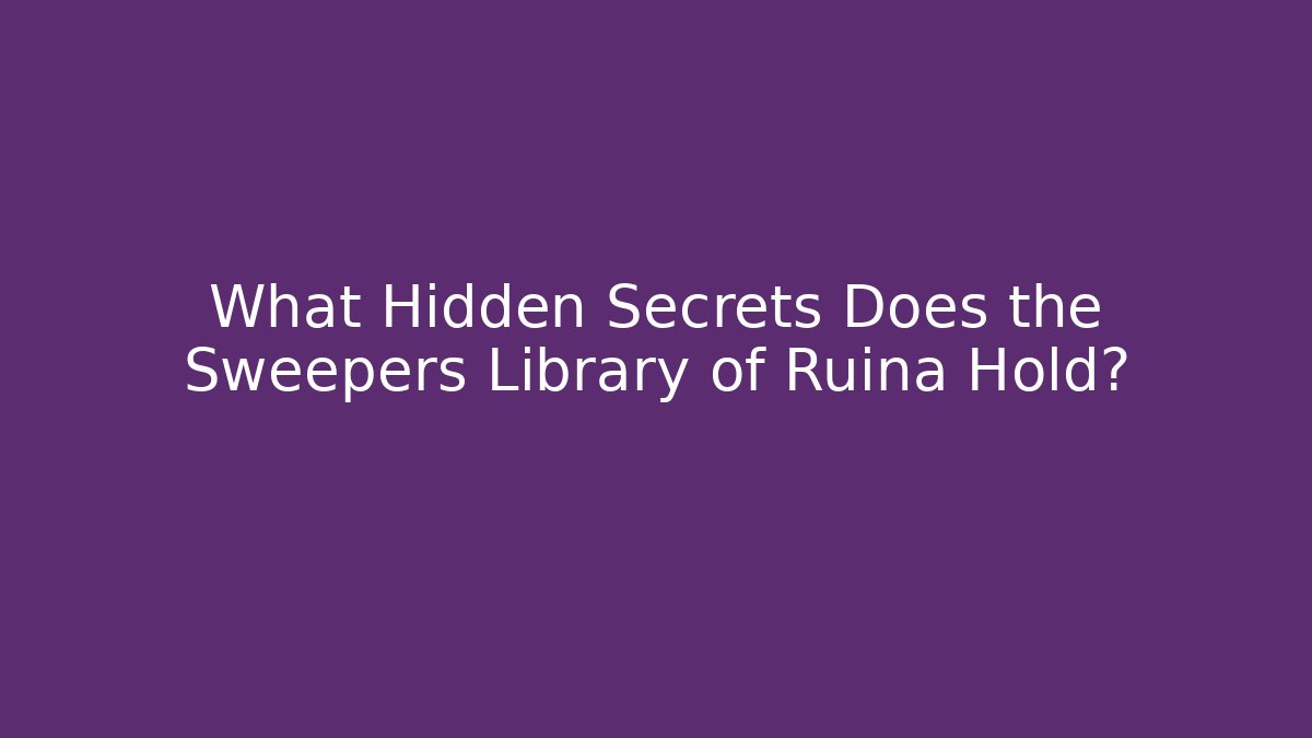 What Hidden Secrets Does the Sweepers Library of Ruina Hold?