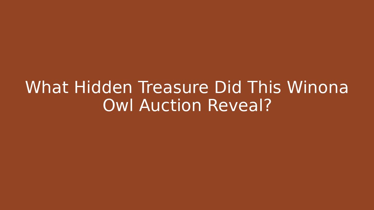 What Hidden Treasure Did This Winona Owl Auction Reveal? - Critter Realm