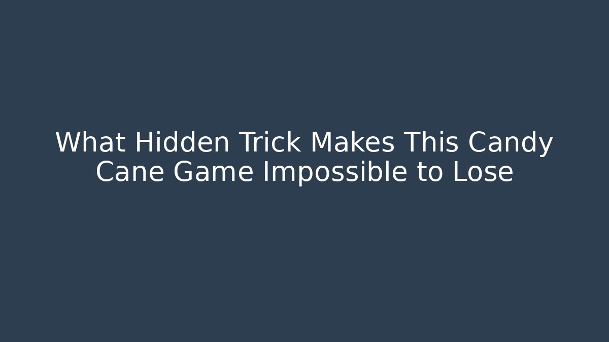 What Hidden Trick Makes This Candy Cane Game Impossible to Lose - Critter Realm