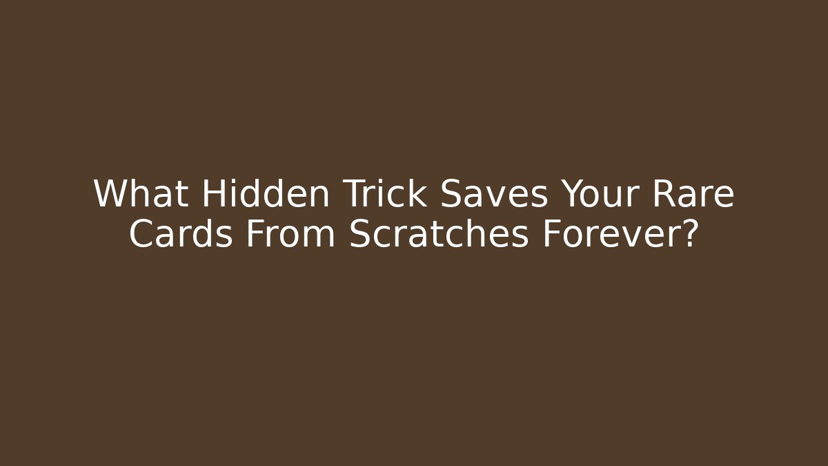 What Hidden Trick Saves Your Rare Cards From Scratches Forever?