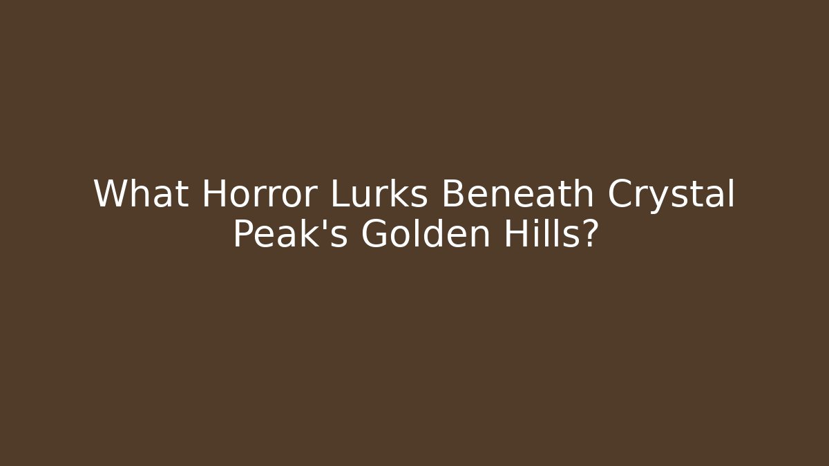 What Horror Lurks Beneath Crystal Peak's Golden Hills?