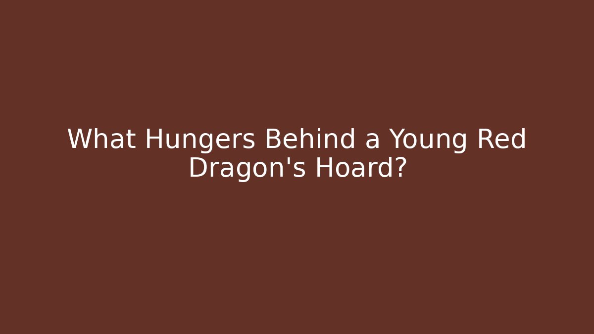 What Hungers Behind a Young Red Dragon's Hoard?