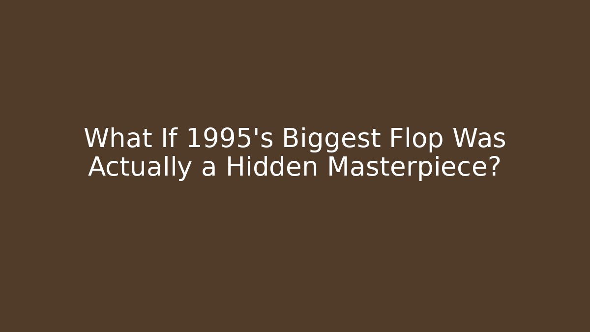 What If 1995's Biggest Flop Was Actually a Hidden Masterpiece? - Critter Realm