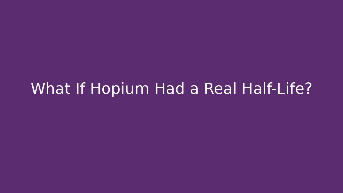 What If Hopium Had a Real Half-Life?