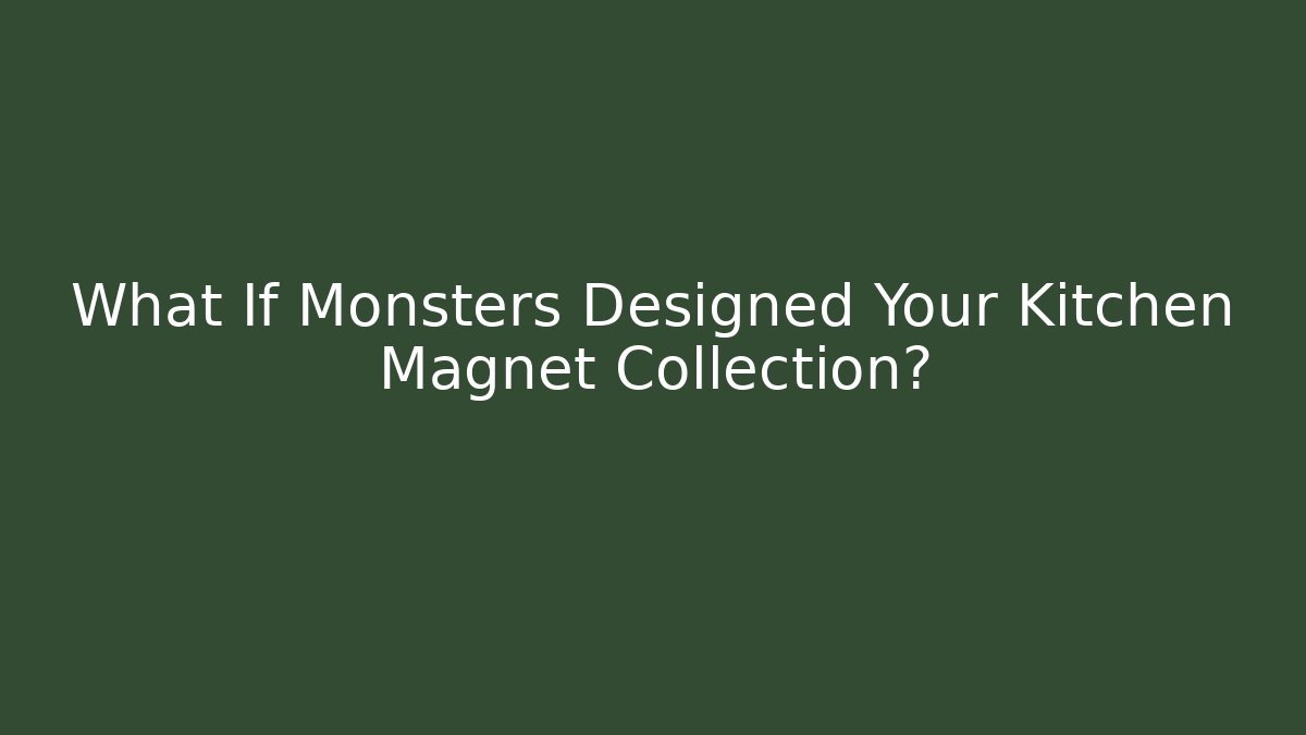 What If Monsters Designed Your Kitchen Magnet Collection?