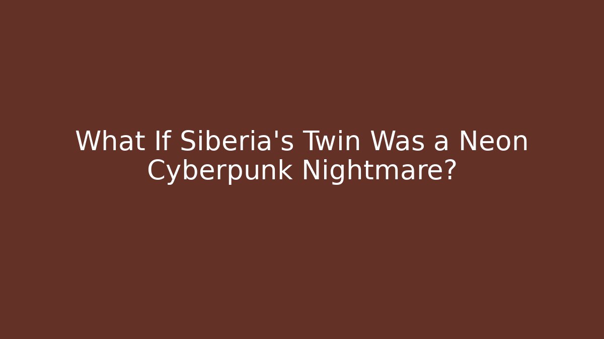 What If Siberia's Twin Was a Neon Cyberpunk Nightmare?