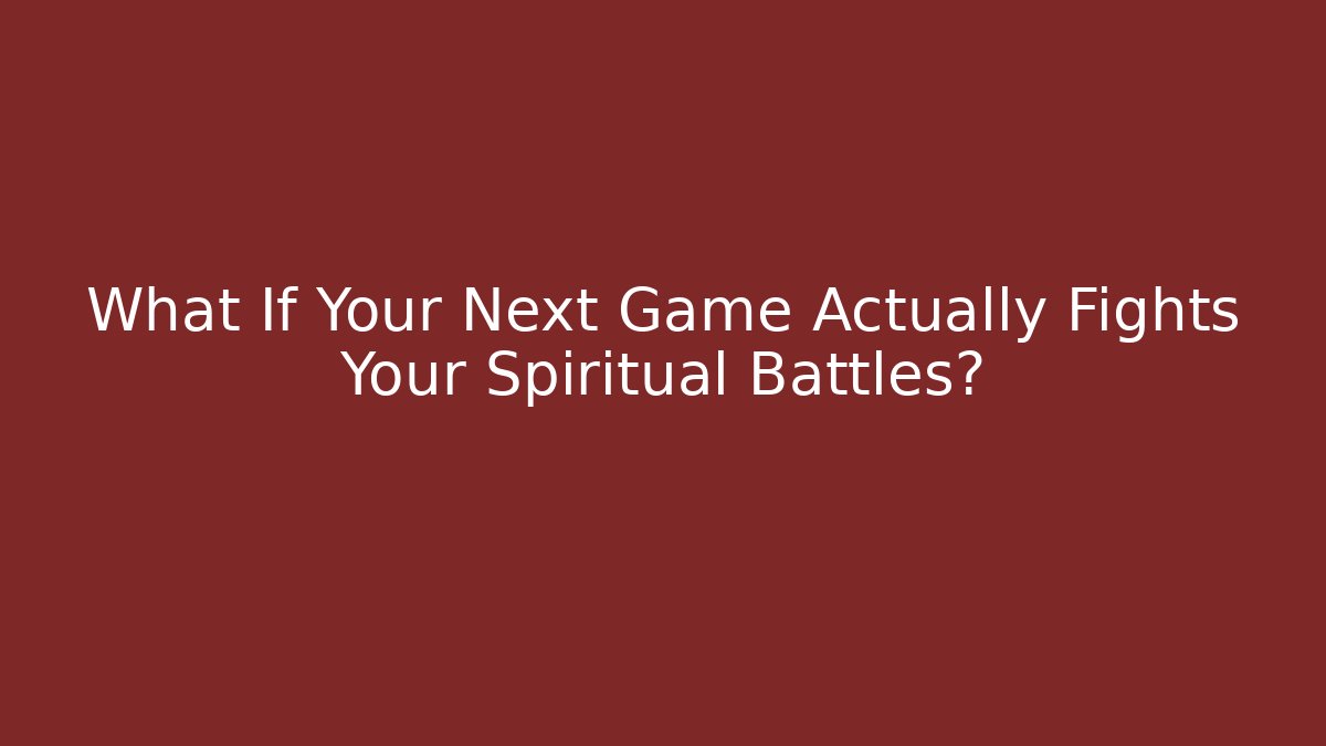 What If Your Next Game Actually Fights Your Spiritual Battles? - Critter Realm
