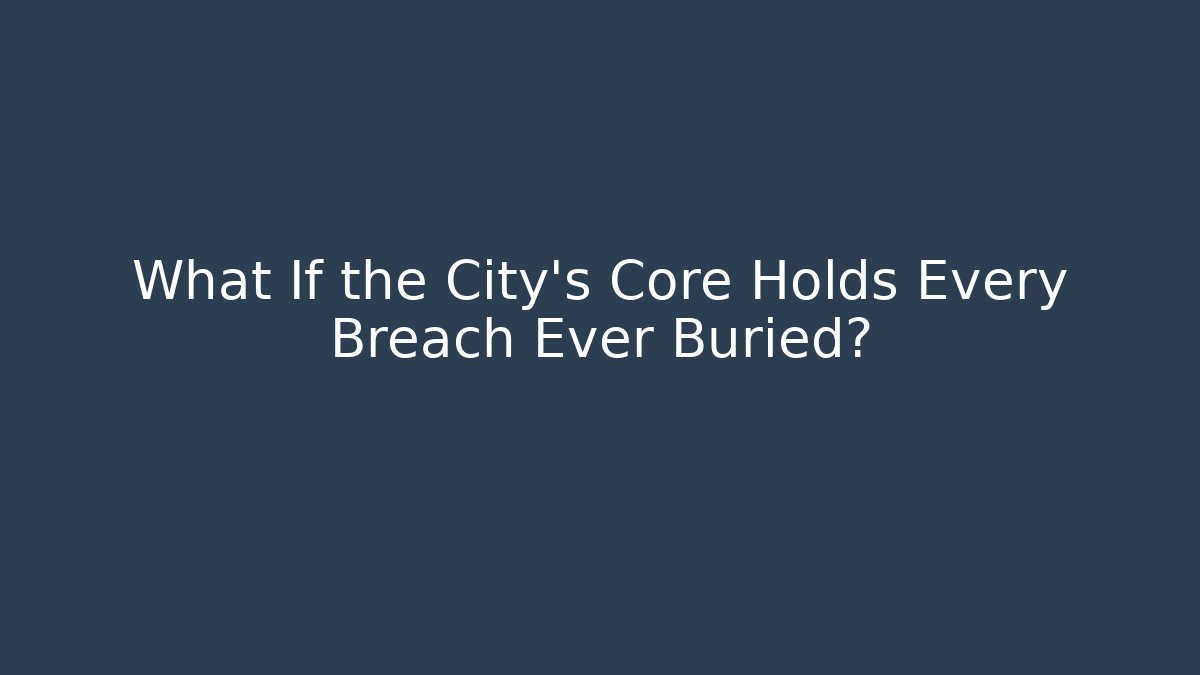 What If the City's Core Holds Every Breach Ever Buried?
