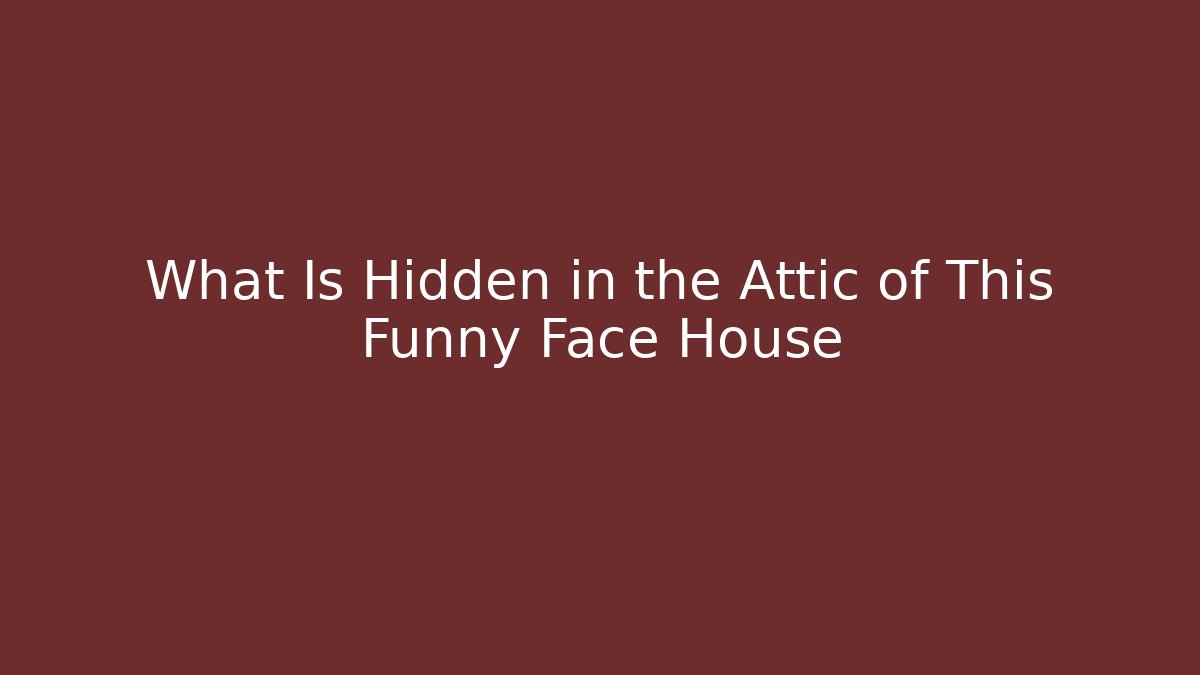 What Is Hidden in the Attic of This Funny Face House