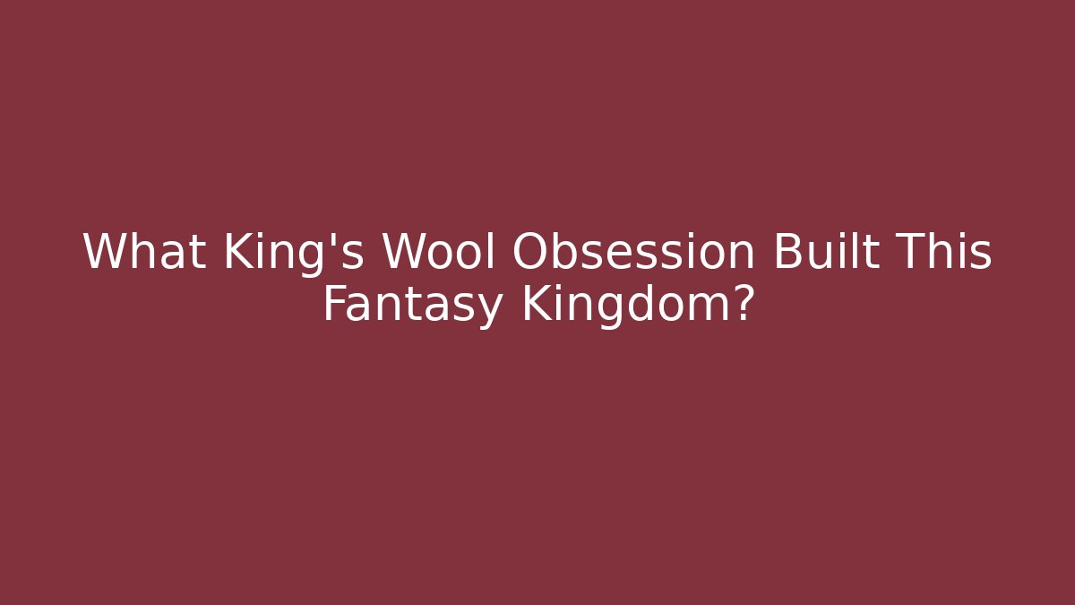 What King's Wool Obsession Built This Fantasy Kingdom?