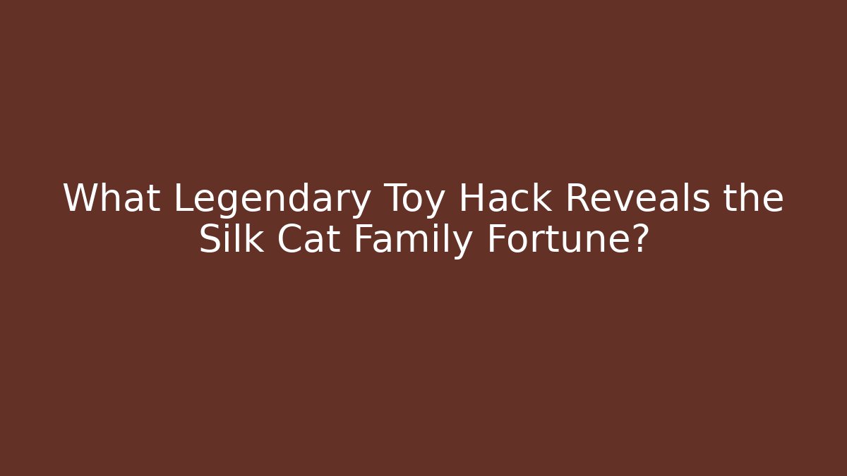What Legendary Toy Hack Reveals the Silk Cat Family Fortune?