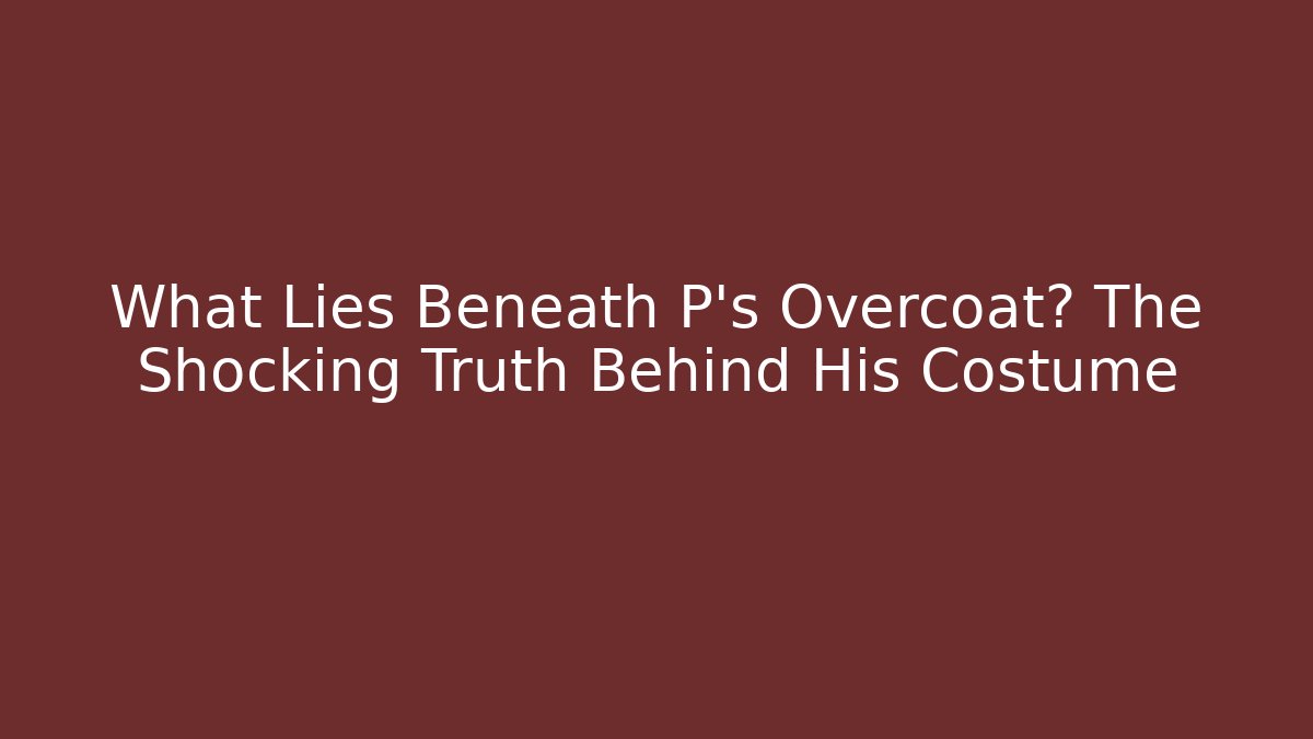 What Lies Beneath P's Overcoat? The Shocking Truth Behind His Costume