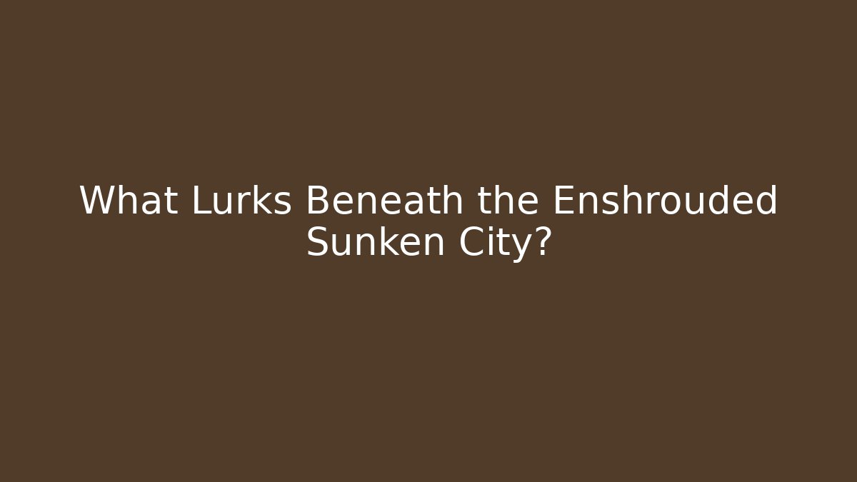What Lurks Beneath the Enshrouded Sunken City?