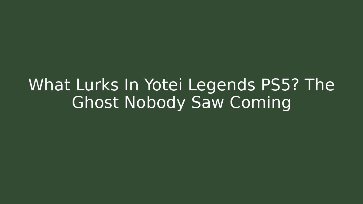 What Lurks In Yotei Legends PS5? The Ghost Nobody Saw Coming