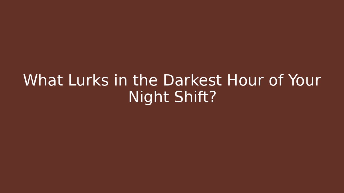 What Lurks in the Darkest Hour of Your Night Shift?