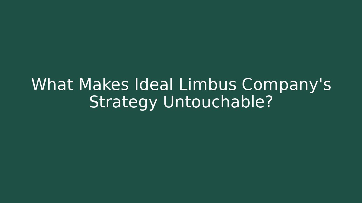 What Makes Ideal Limbus Company's Strategy Untouchable?