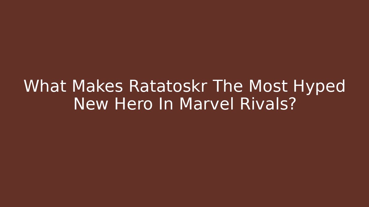 What Makes Ratatoskr The Most Hyped New Hero In Marvel Rivals? - Critter Realm