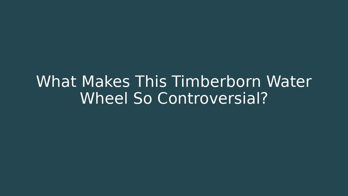 What Makes This Timberborn Water Wheel So Controversial?