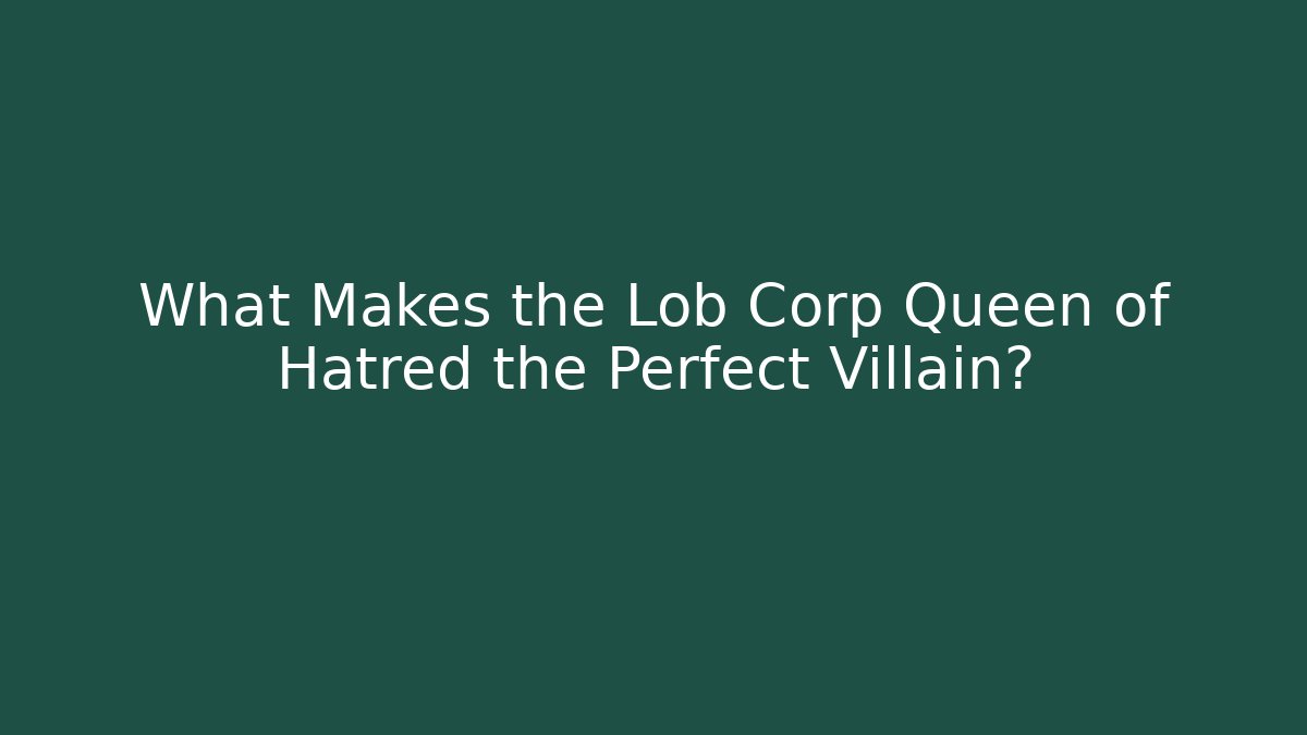 What Makes the Lob Corp Queen of Hatred the Perfect Villain?