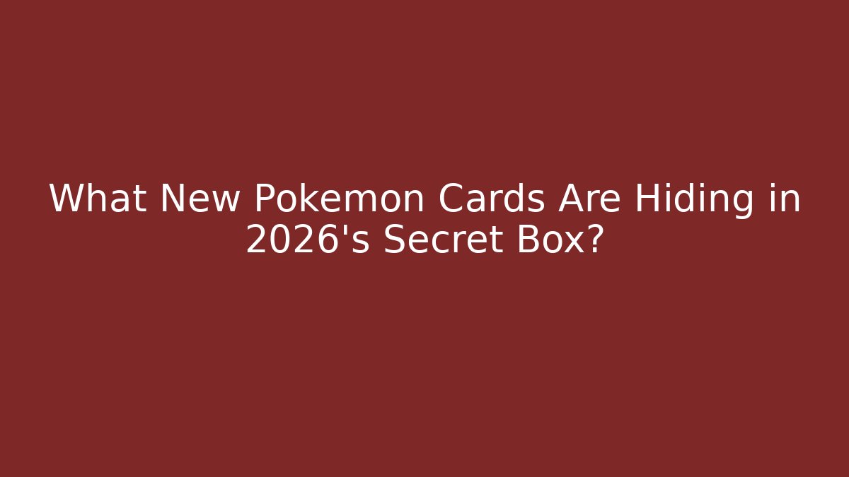 What New Pokémon Cards Are Hiding in 2026's Secret Box?