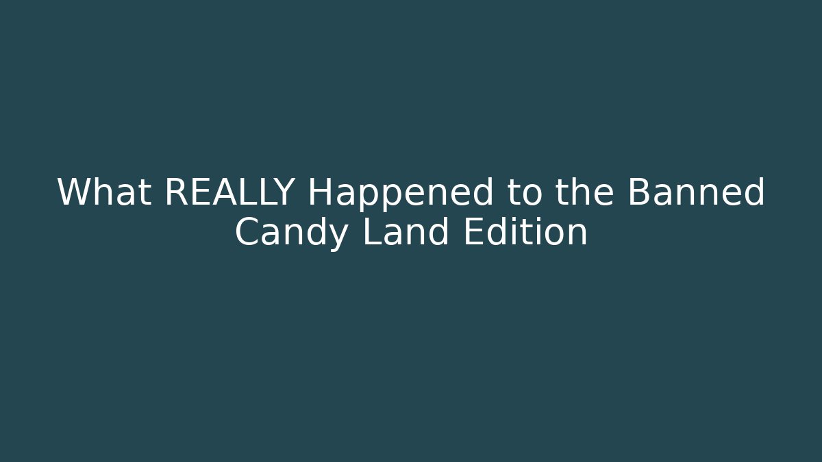 What REALLY Happened to the Banned Candy Land Edition - Critter Realm