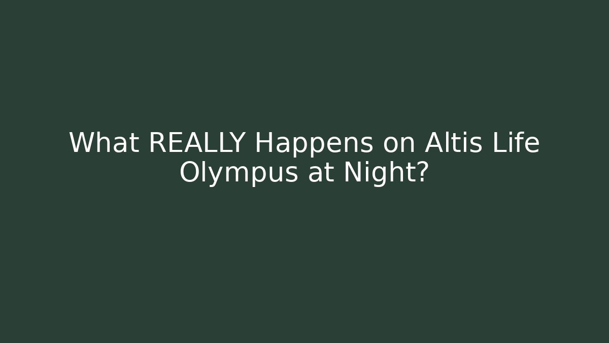 What REALLY Happens on Altis Life Olympus at Night?