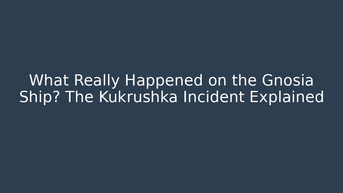 What Really Happened on the Gnosia Ship? The Kukrushka Incident Explained