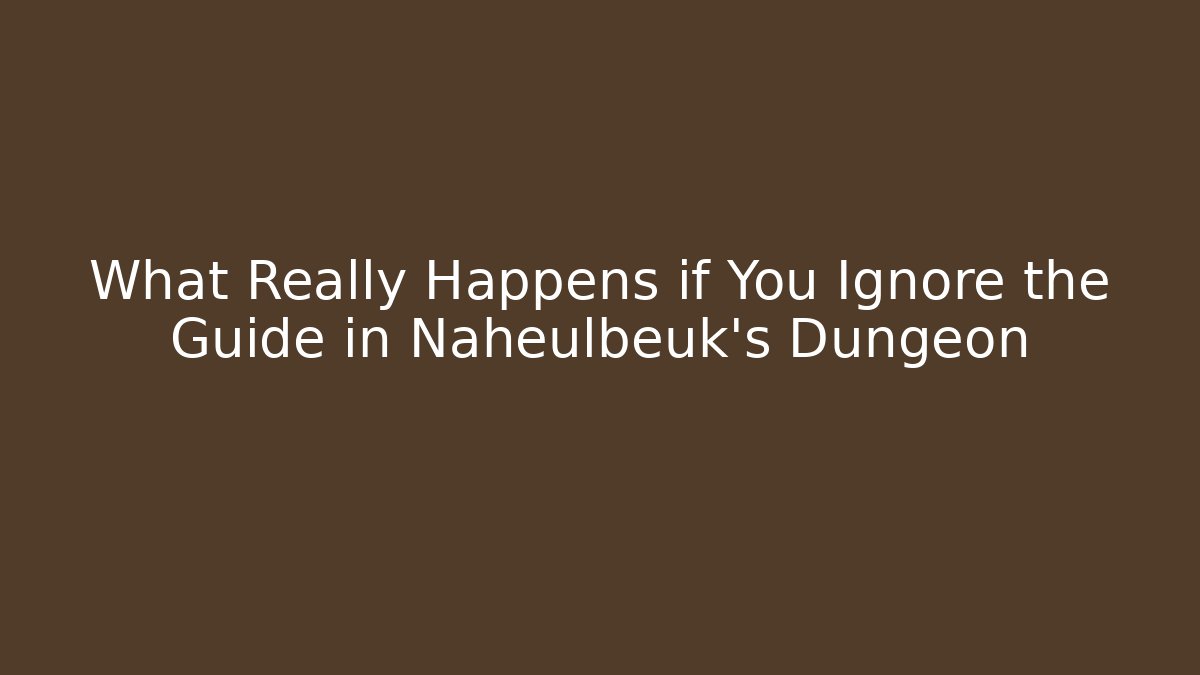 What Really Happens if You Ignore the Guide in Naheulbeuk's Dungeon