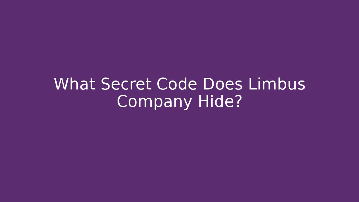 What Secret Code Does Limbus Company Hide?