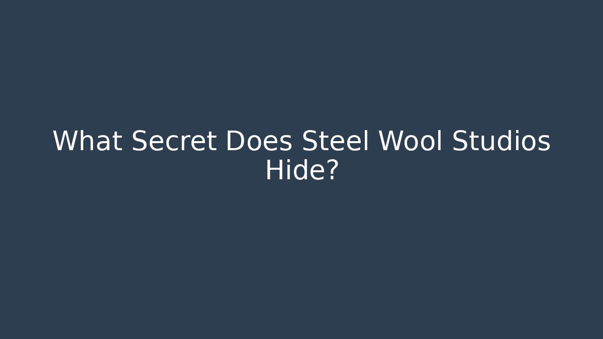What Secret Does Steel Wool Studios Hide?