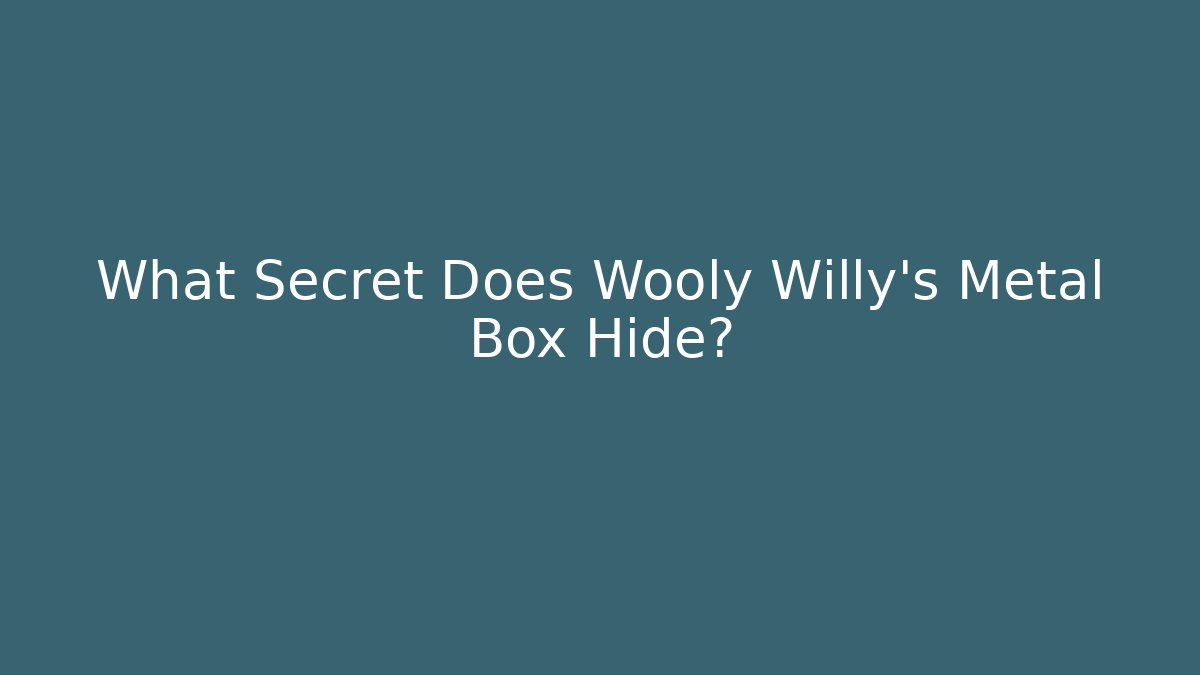 What Secret Does Wooly Willy's Metal Box Hide?
