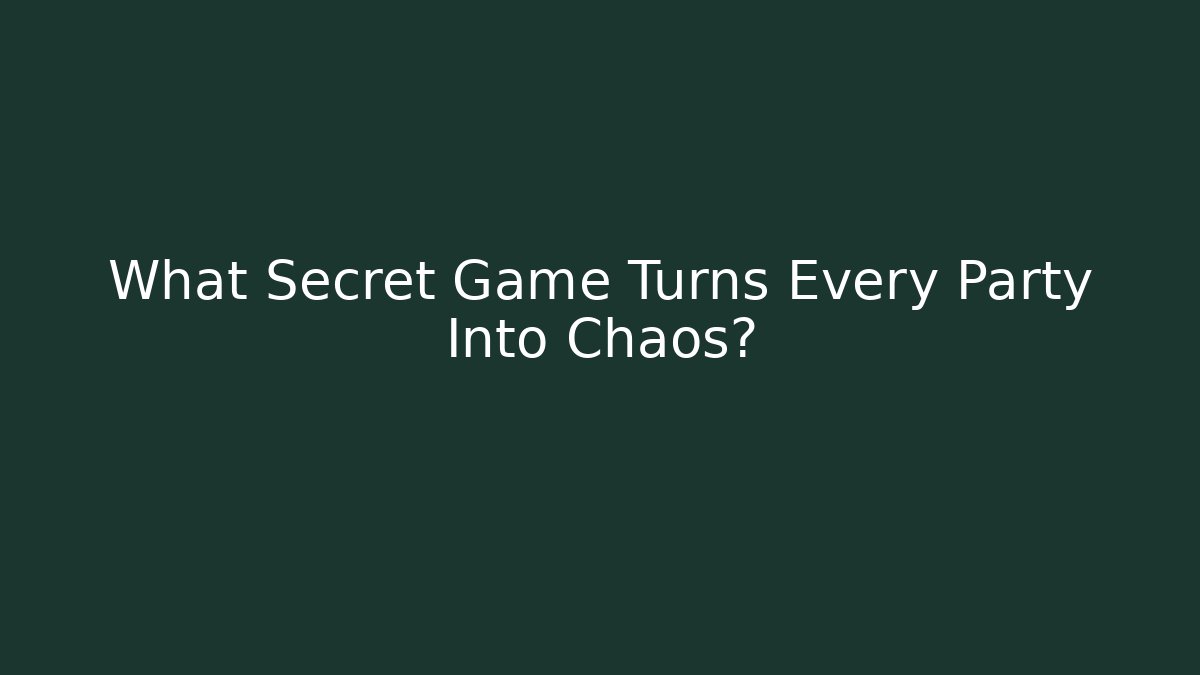 What Secret Game Turns Every Party Into Chaos? - Critter Realm