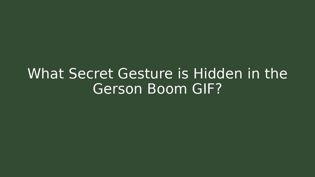 What Secret Gesture is Hidden in the Gerson Boom GIF?