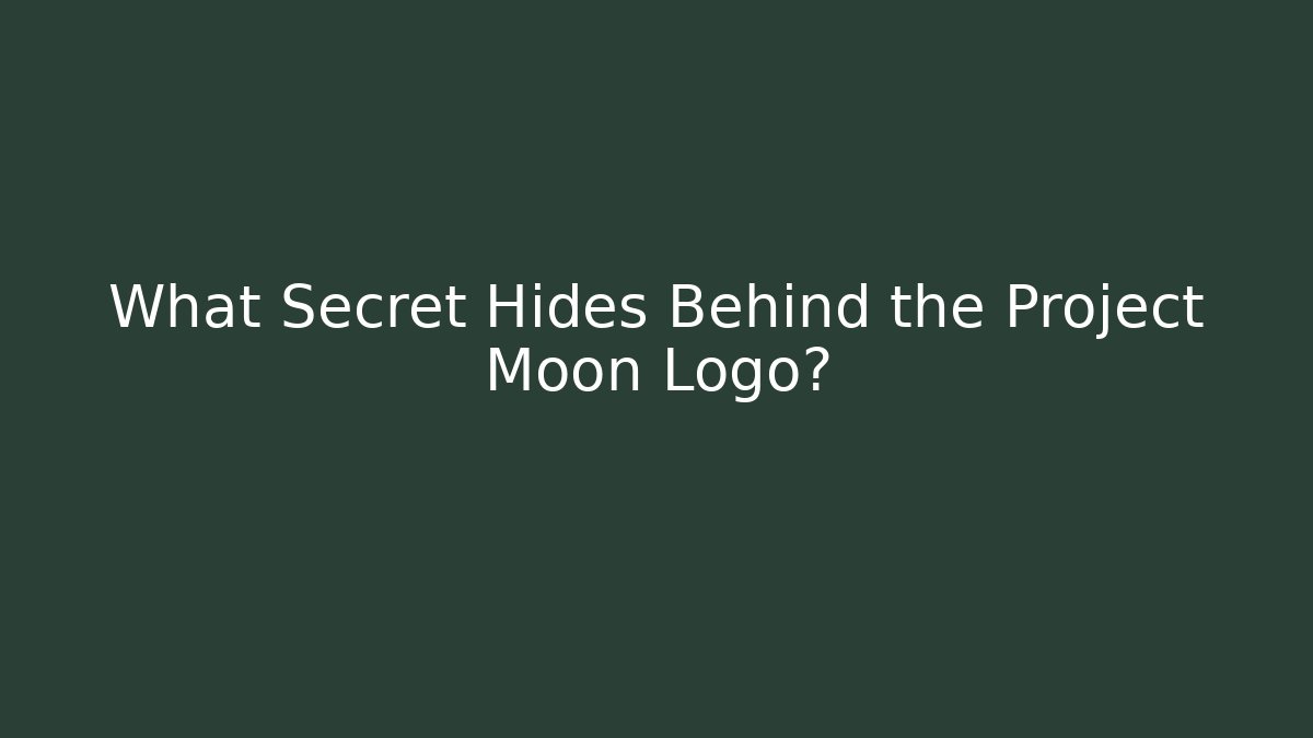 What Secret Hides Behind the Project Moon Logo?
