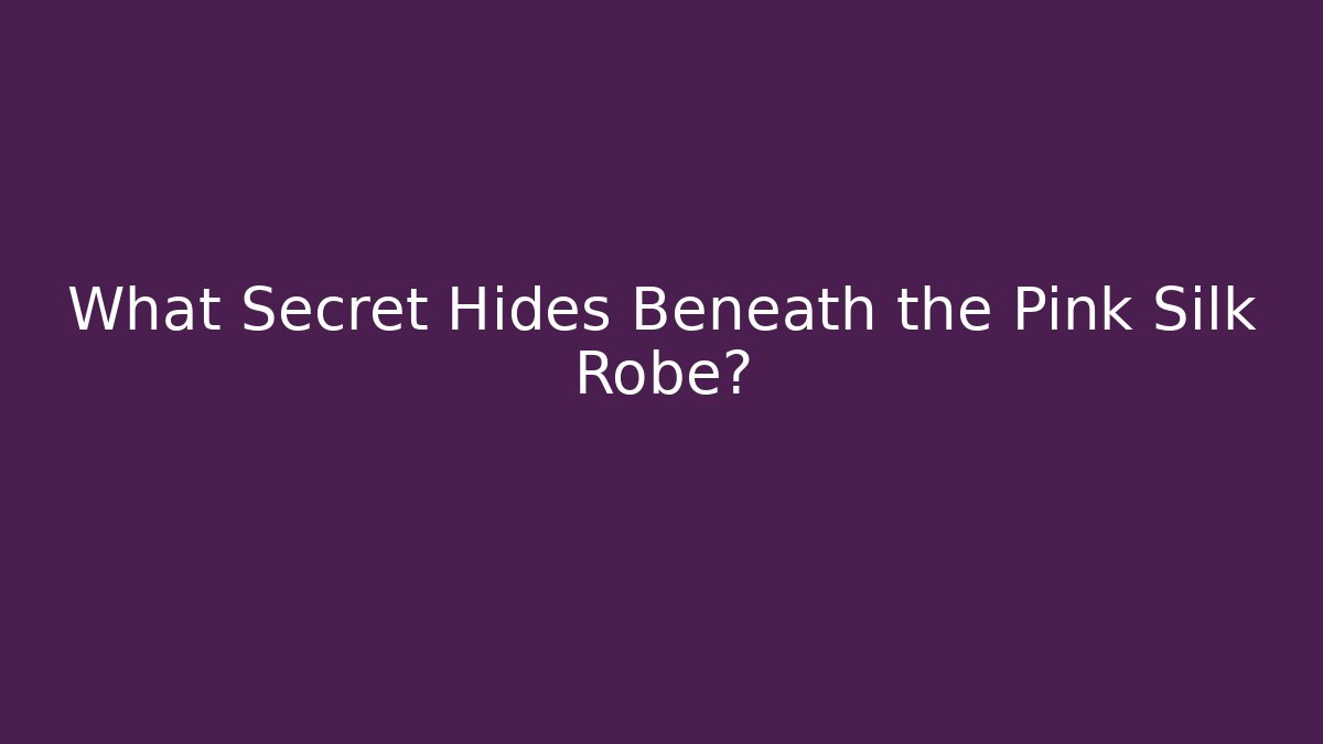 What Secret Hides Beneath the Pink Silk Robe?