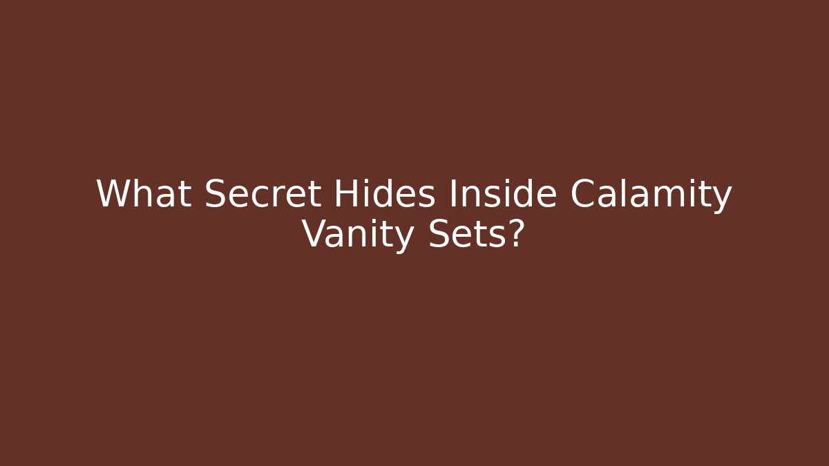 What Secret Hides Inside Calamity Vanity Sets?