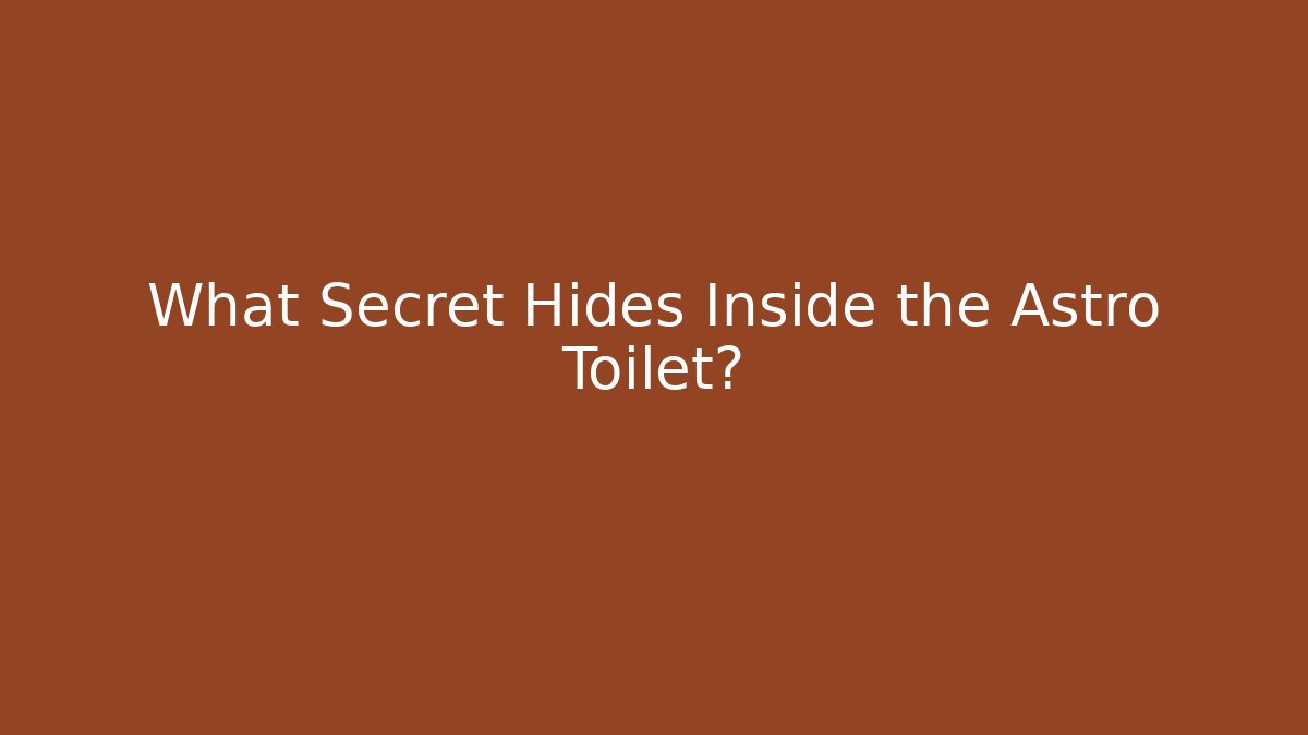 What Secret Hides Inside the Astro Toilet?
