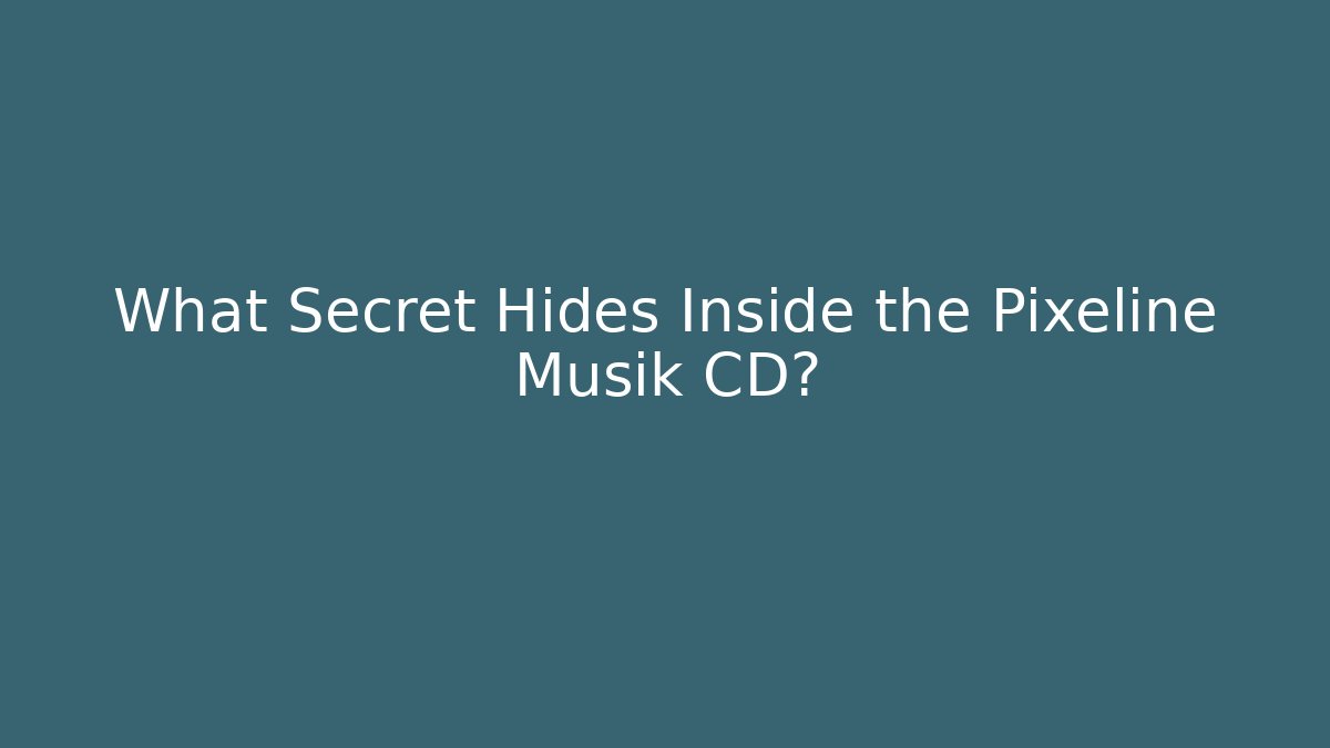 What Secret Hides Inside the Pixeline Musik CD? - Critter Realm