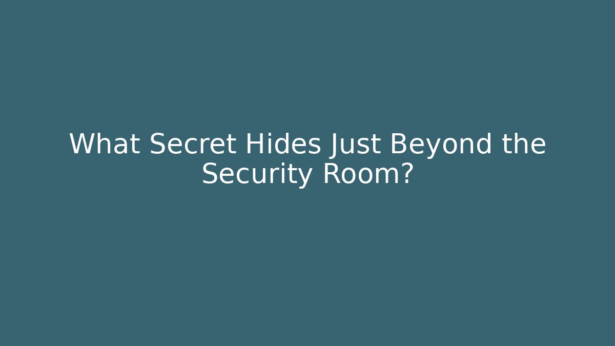 What Secret Hides Just Beyond the Security Room? - Critter Realm