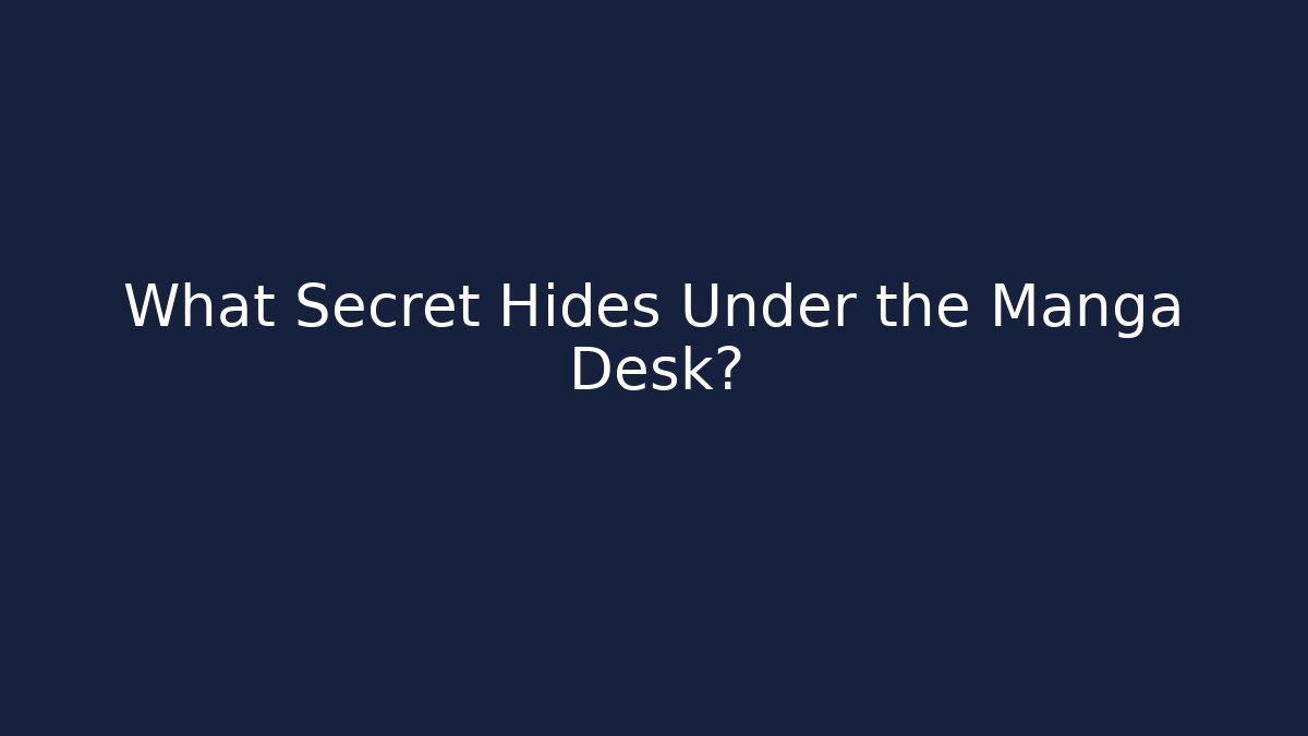 What Secret Hides Under the Manga Desk?