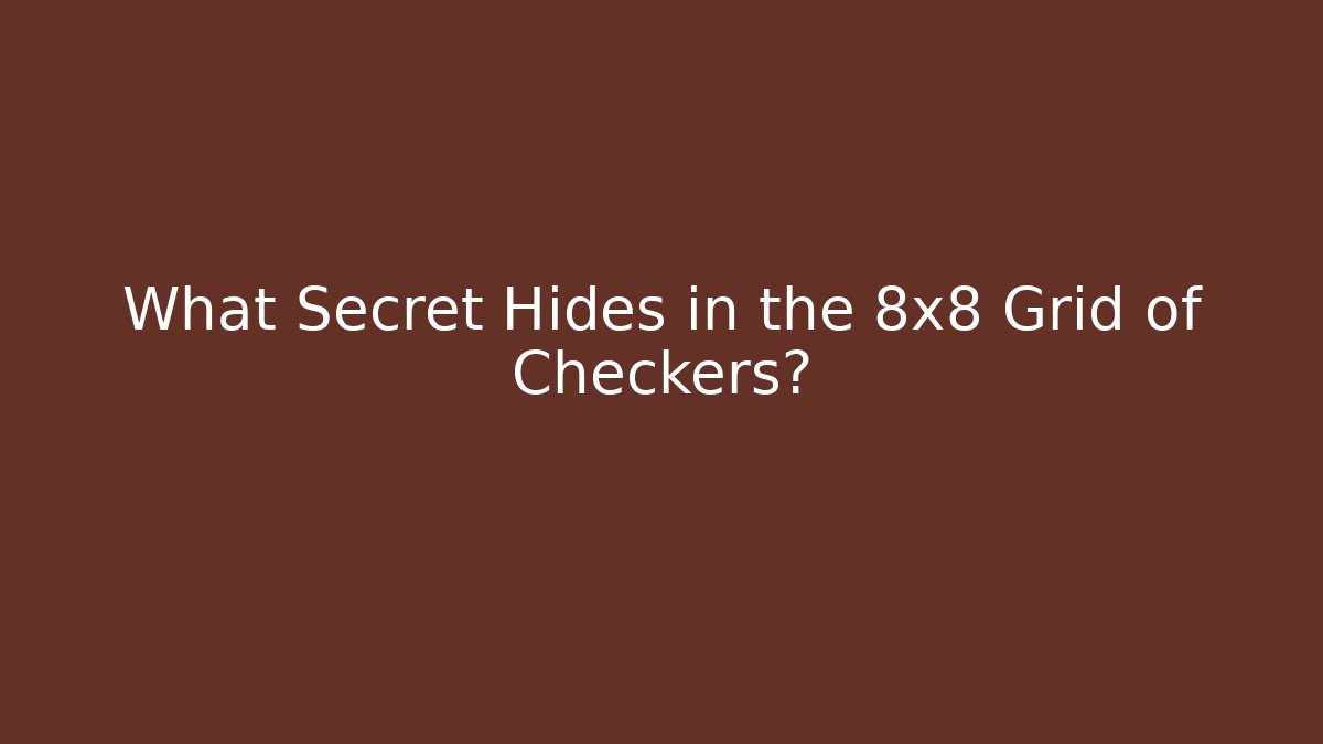 What Secret Hides in the 8x8 Grid of Checkers?