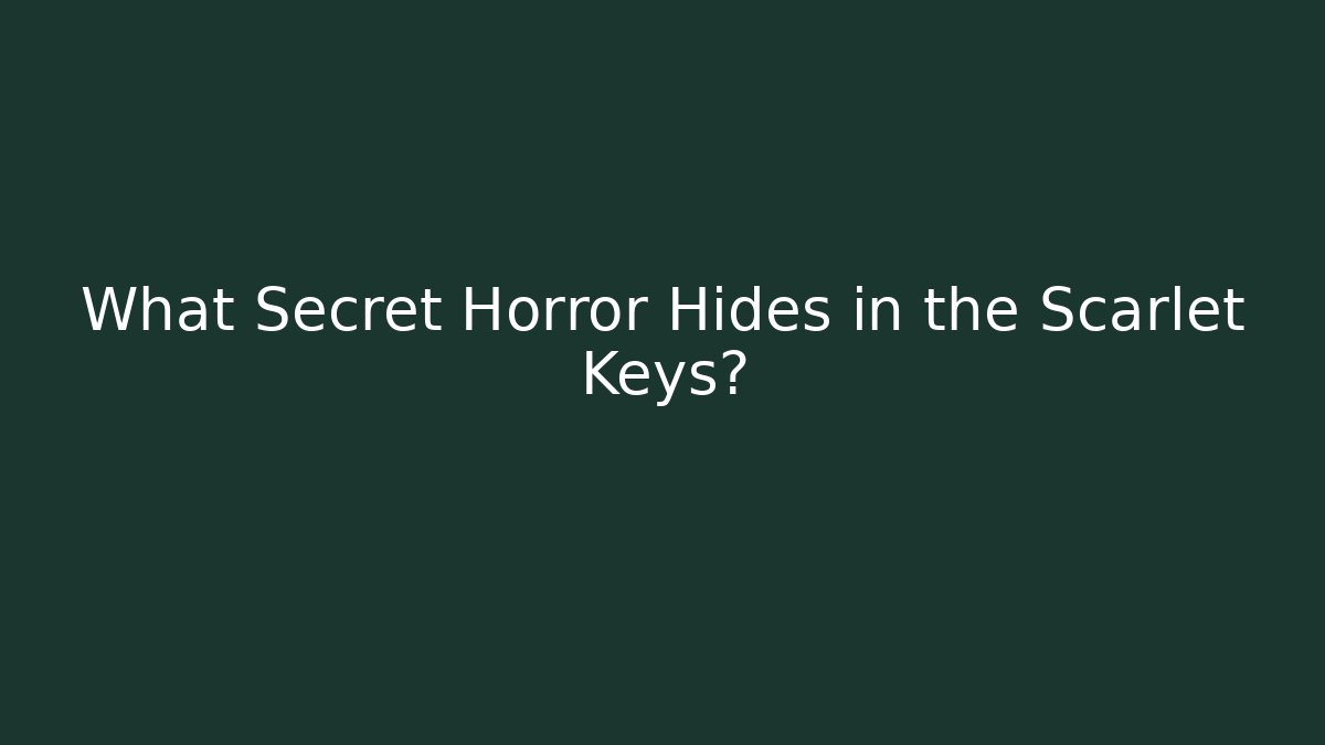 What Secret Horror Hides in the Scarlet Keys?