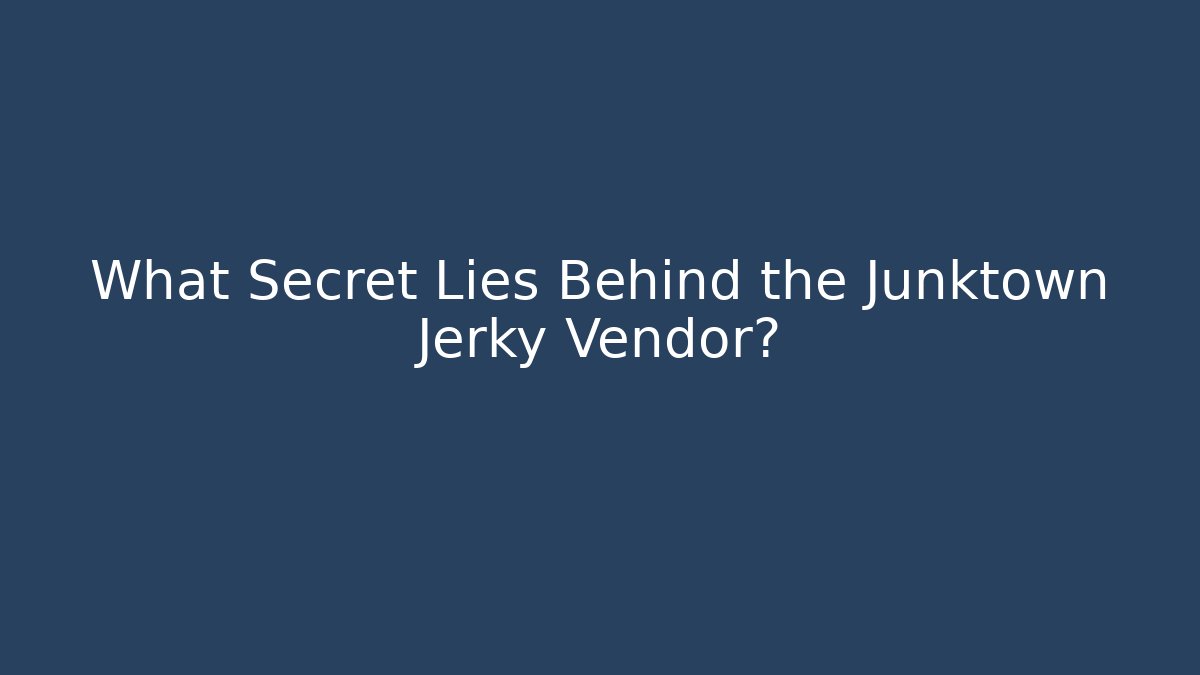 What Secret Lies Behind the Junktown Jerky Vendor?