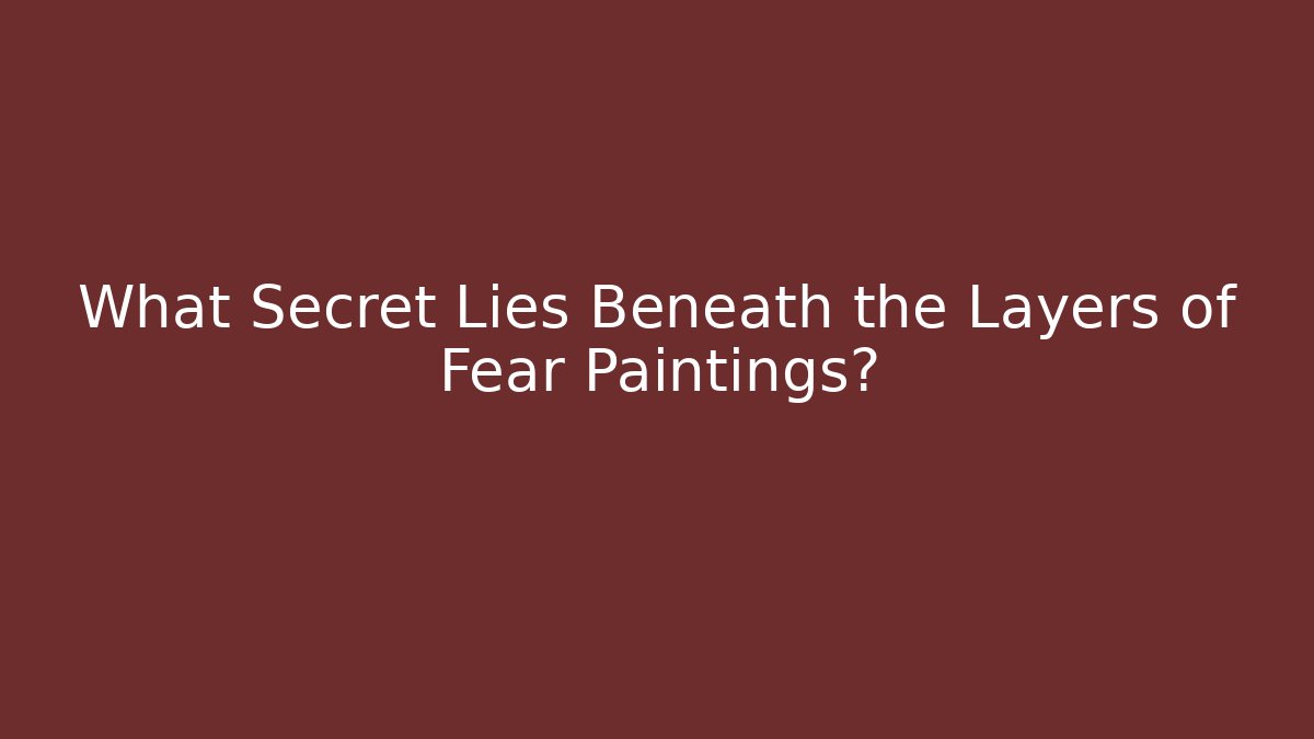 What Secret Lies Beneath the Layers of Fear Paintings?