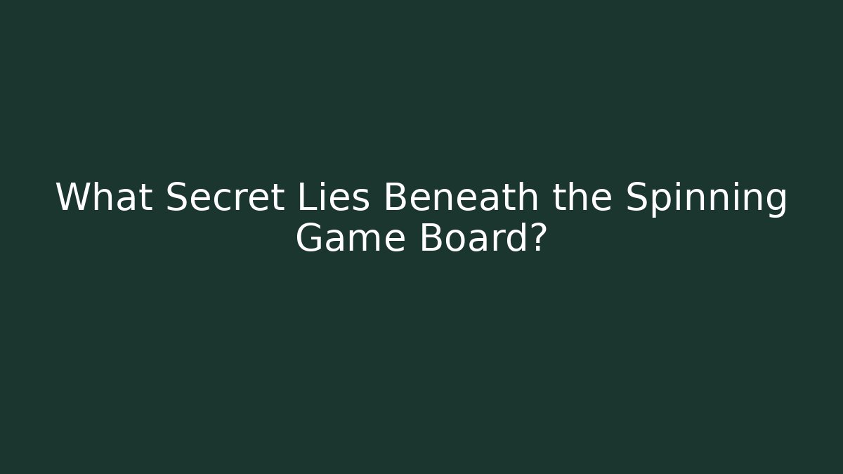 What Secret Lies Beneath the Spinning Game Board?