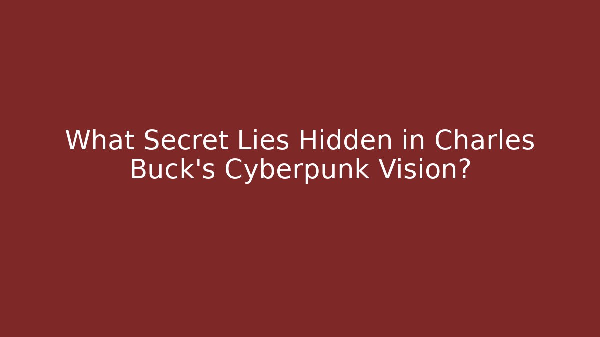 What Secret Lies Hidden in Charles Buck's Cyberpunk Vision?