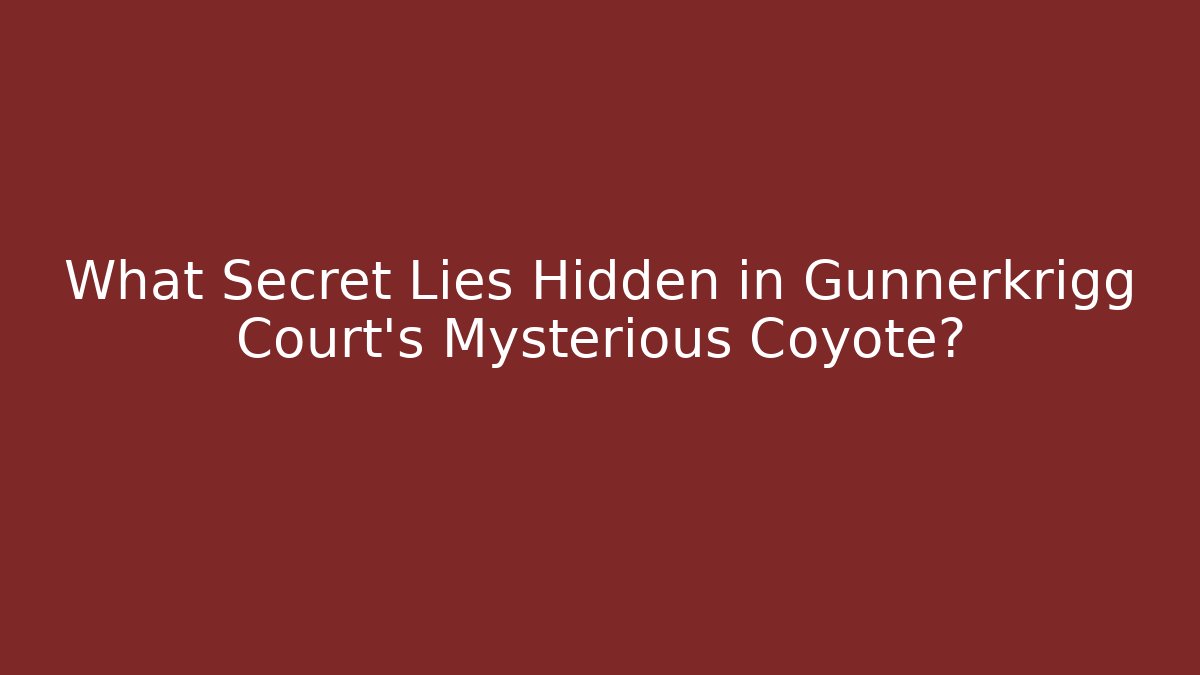 What Secret Lies Hidden in Gunnerkrigg Court's Mysterious Coyote?