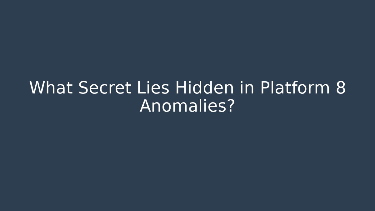 What Secret Lies Hidden in Platform 8 Anomalies?