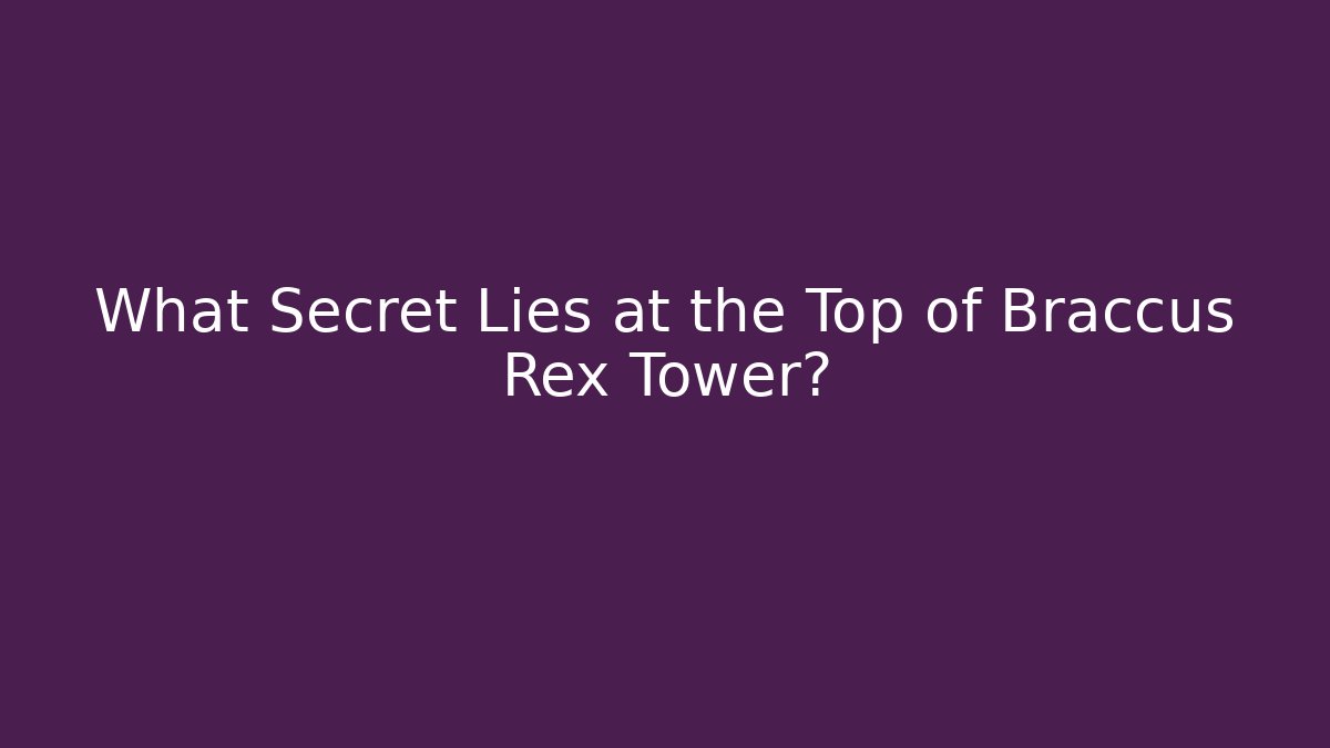 What Secret Lies at the Top of Braccus Rex Tower?